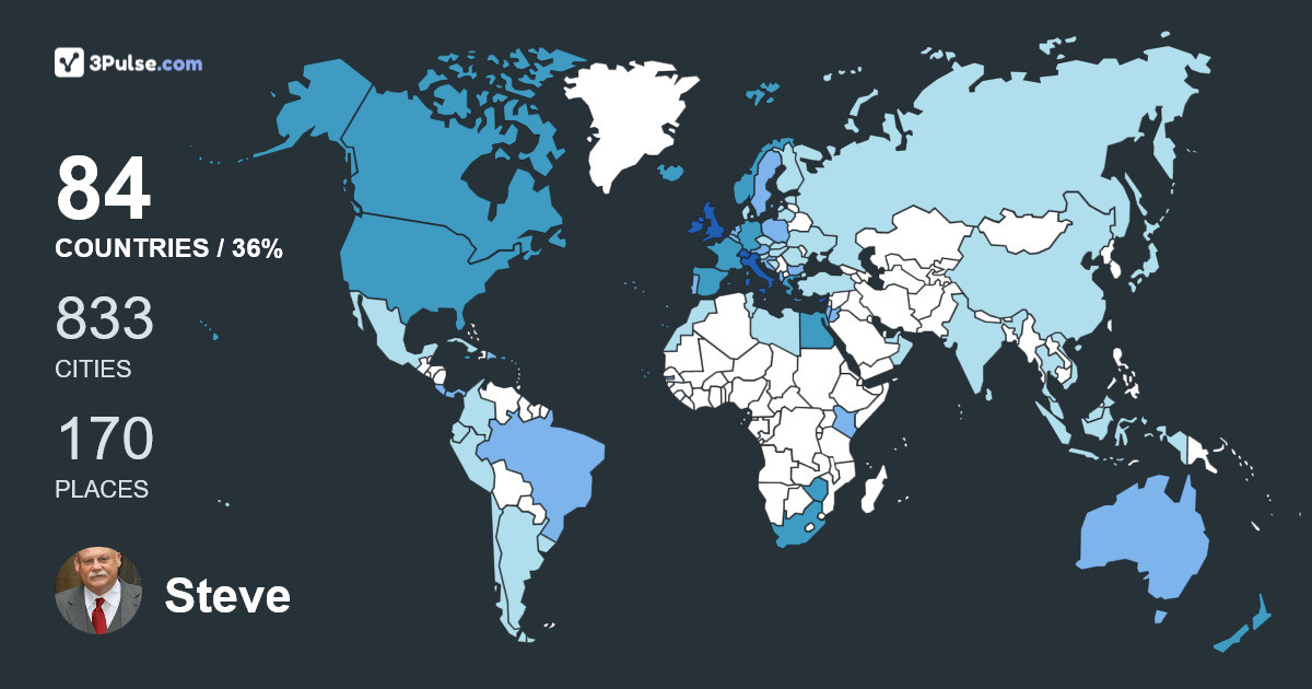 Изображение Карты путешествий Steve Tomlin