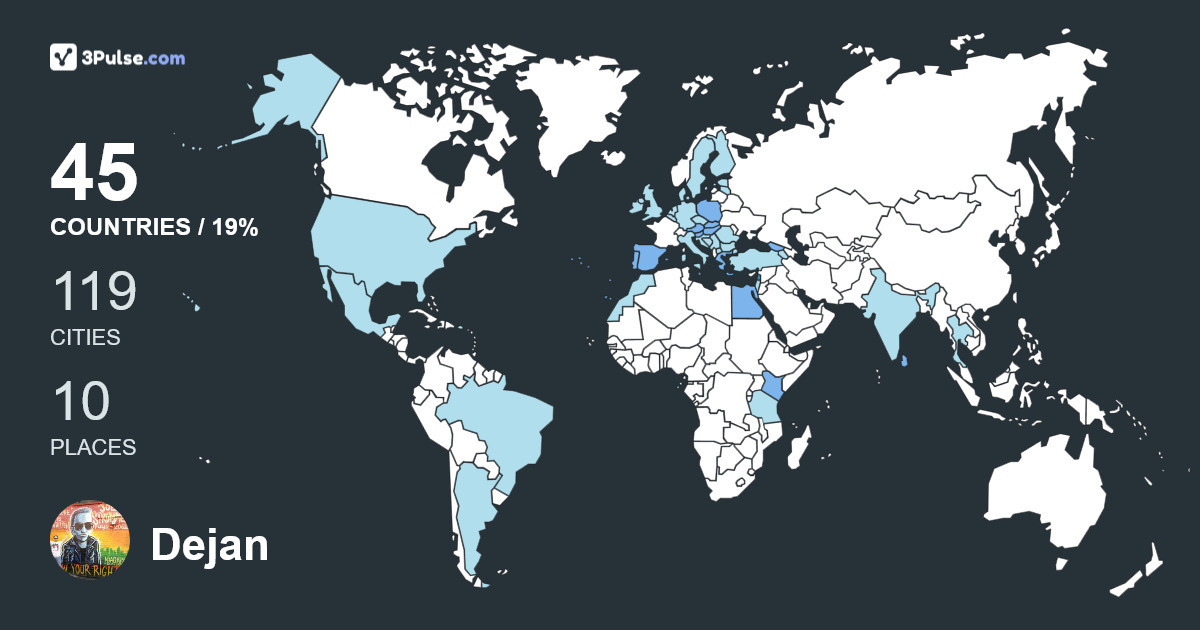Изображение Карты путешествий Dejan Stanojlovic