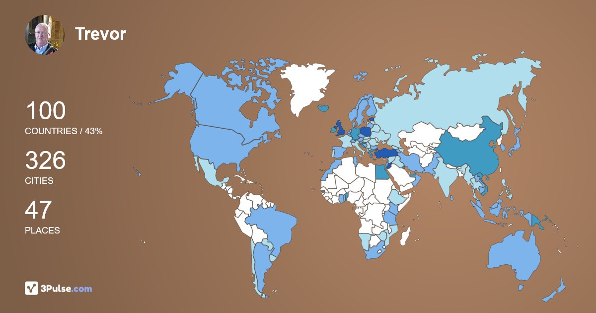 Изображение Карты путешествий Trevor Ryan