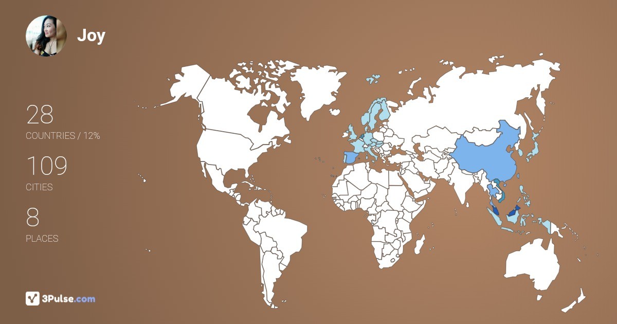 Joy Ng's Travel Map Image