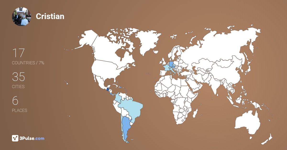 Cristian Salay's Travel Map Image