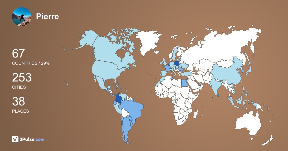 Изображение Карты путешествий Pierre Thirion