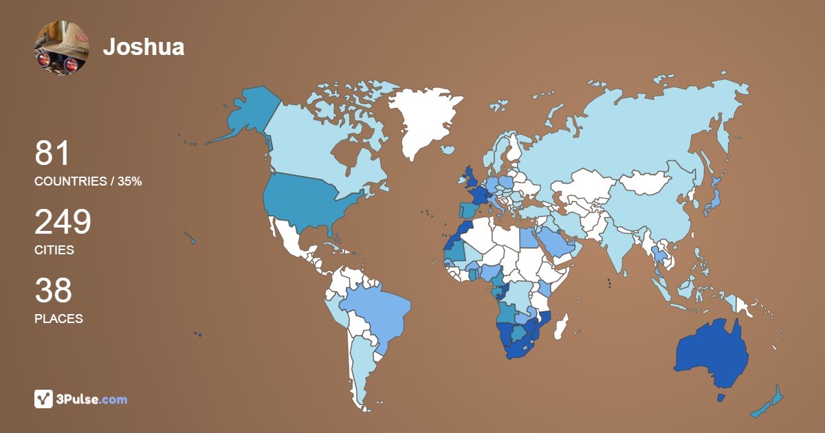 Изображение Карты путешествий Joshua Clarke