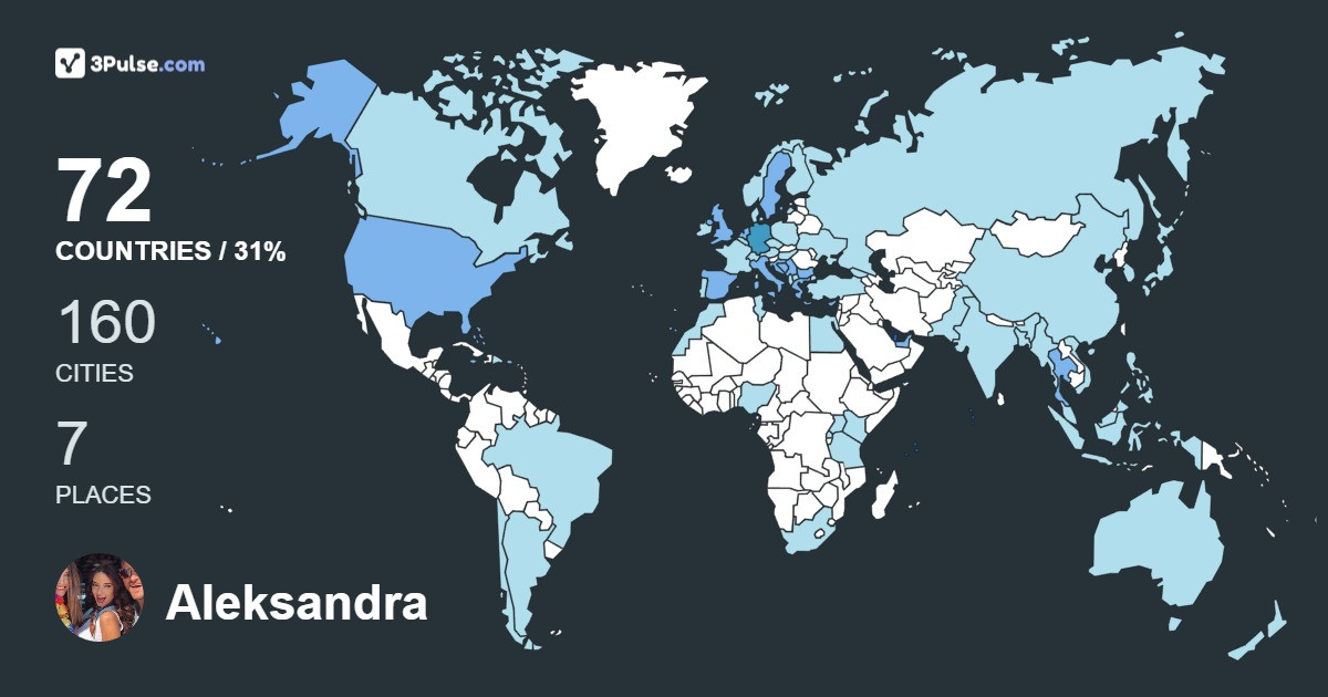 Изображение Карты путешествий Aleksandra Shandova