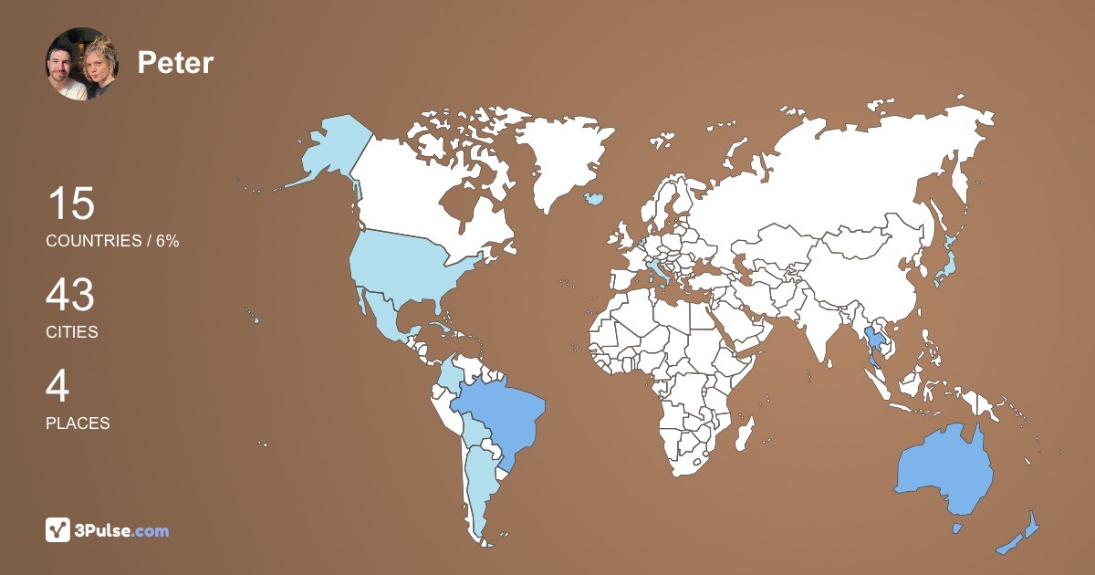 Изображение Карты путешествий Peter Halliday