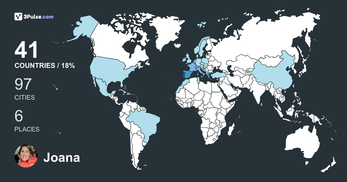 Joana Pinheiro-da-Veiga's Travel Map Image