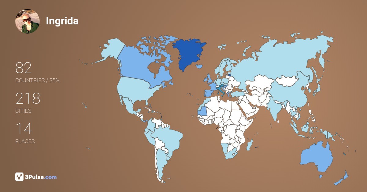 Изображение Карты путешествий Ingrida Strazdina