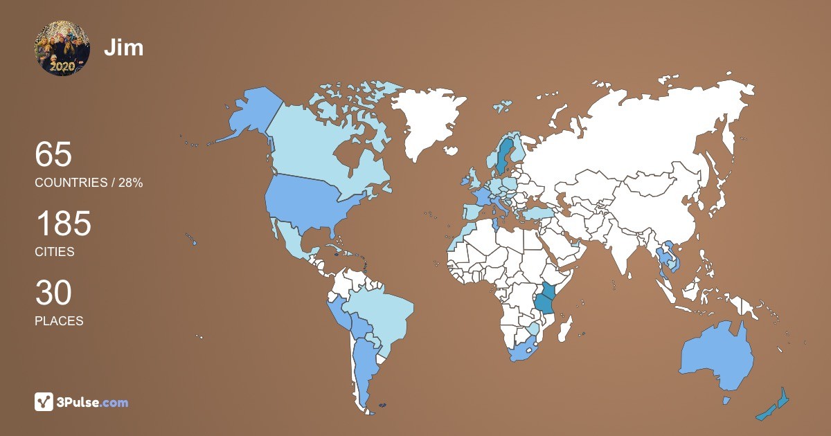 Изображение Карты путешествий Jim Donaldson