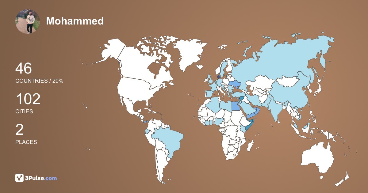 Mohammed Souriti's Travel Map Image