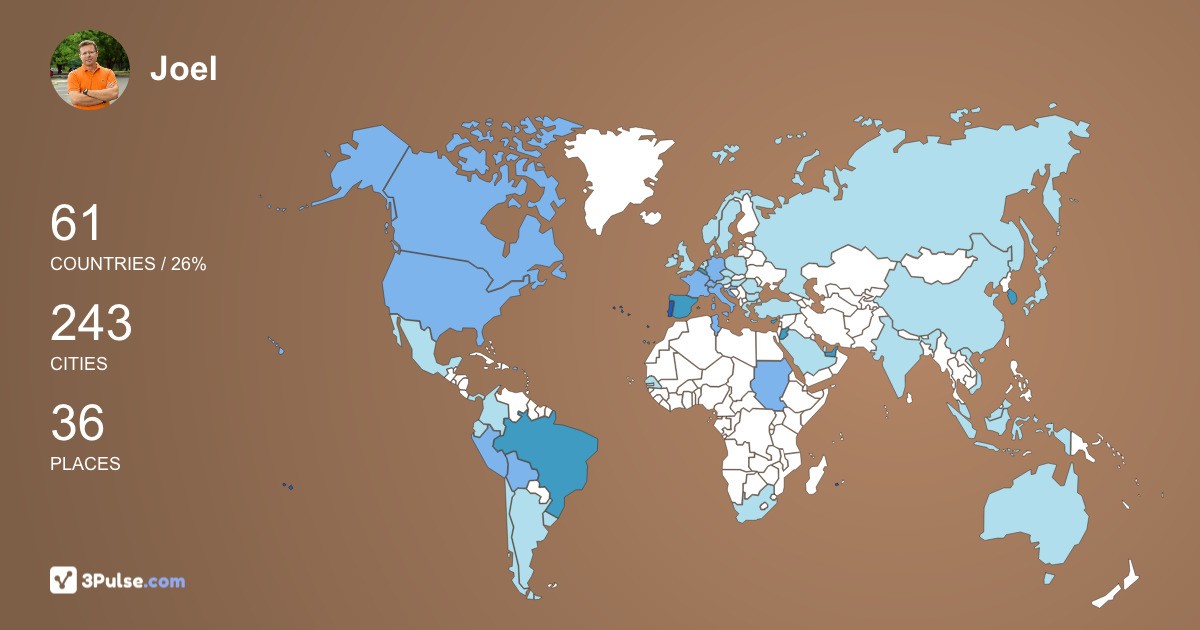 Изображение Карты путешествий Joel Rodrigues