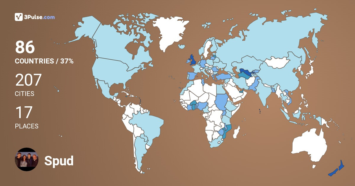 Spud Phillips's Travel Map Image