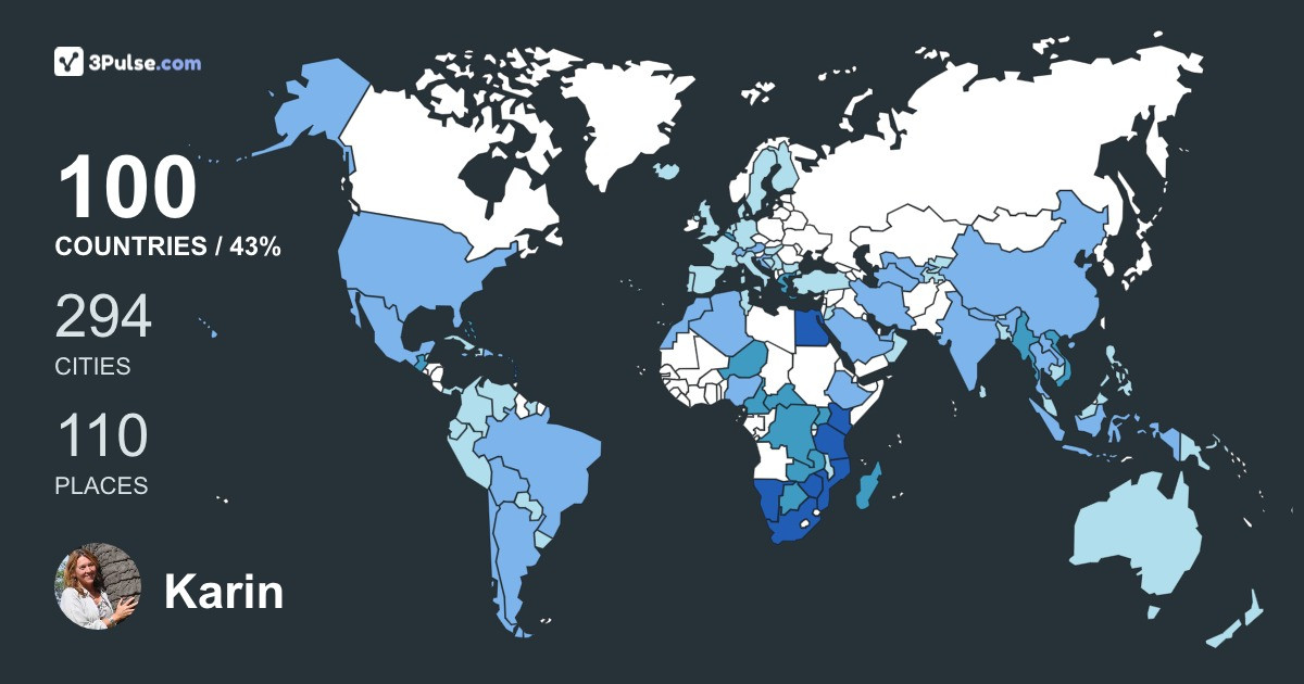 Karin Bloem's Travel Map Image