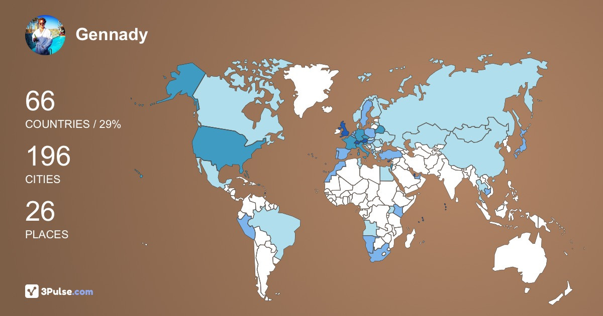Gennady Agrest's Travel Map Image