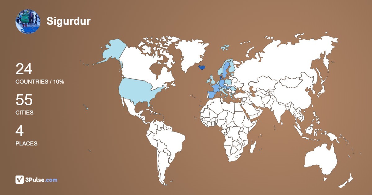 Изображение Карты путешествий Sigurdur Sigurdarson