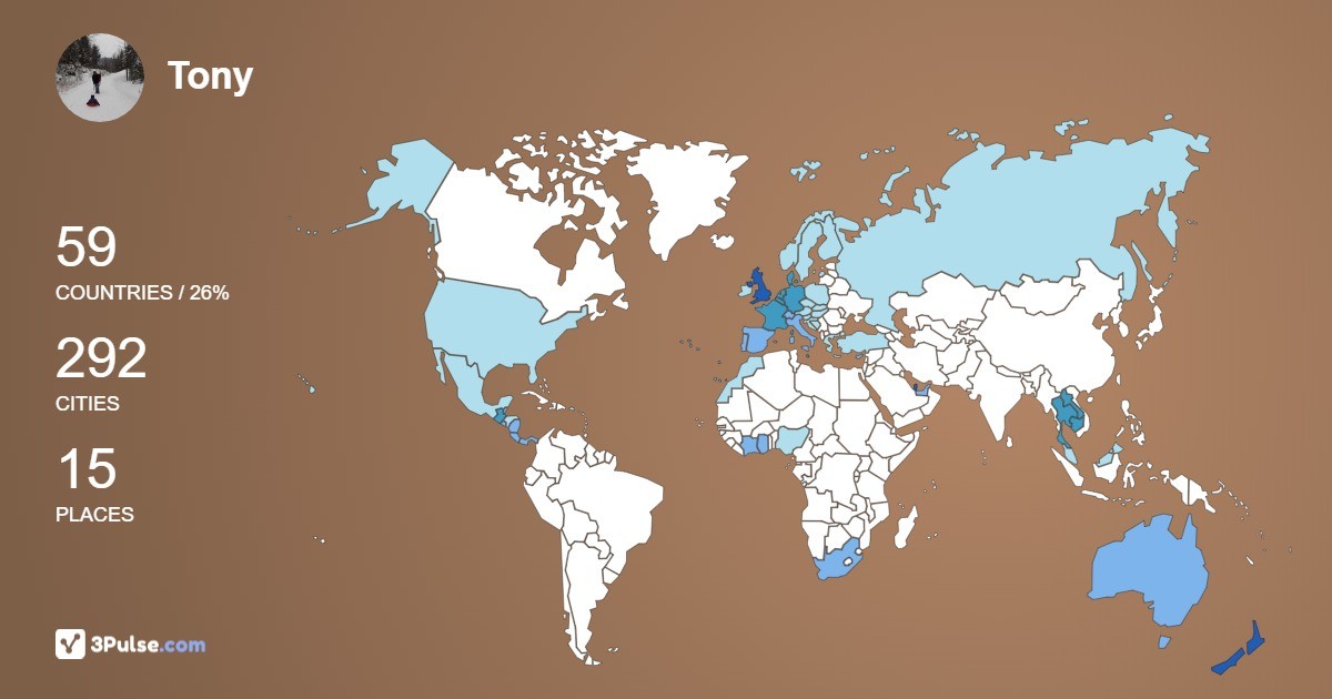 Изображение Карты путешествий Tony Offley