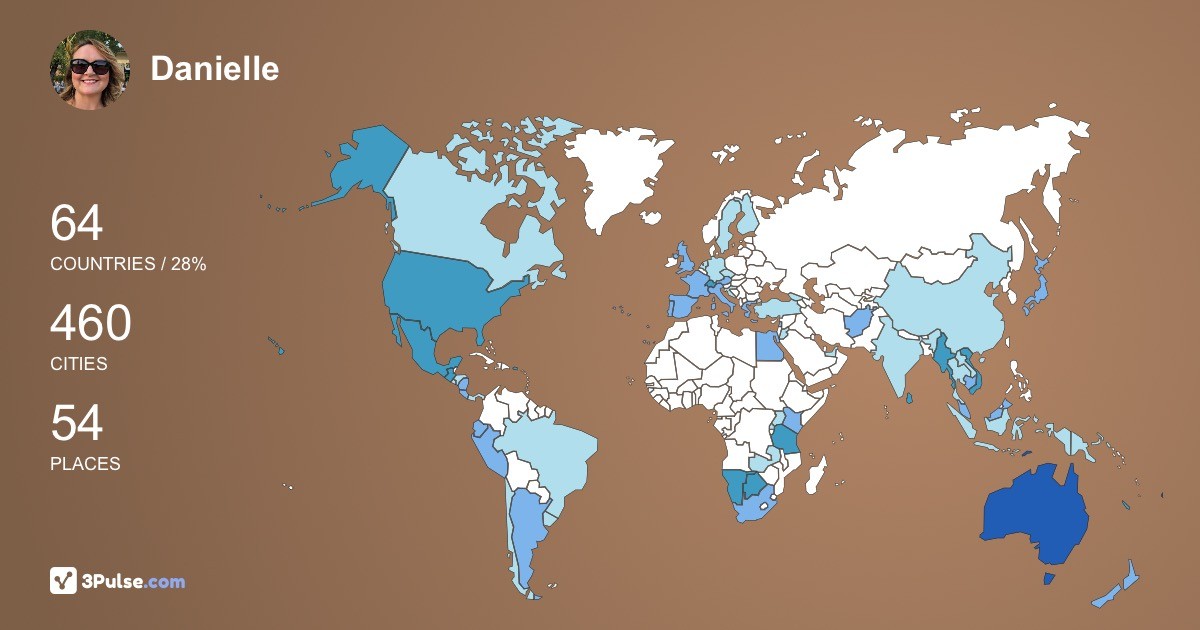 Danielle Parry's Travel Map Image