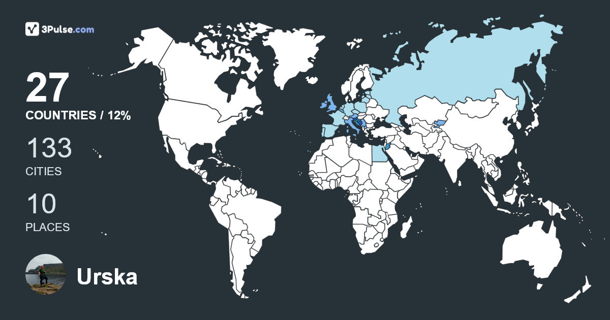 Urska Knez's Travel Map Image