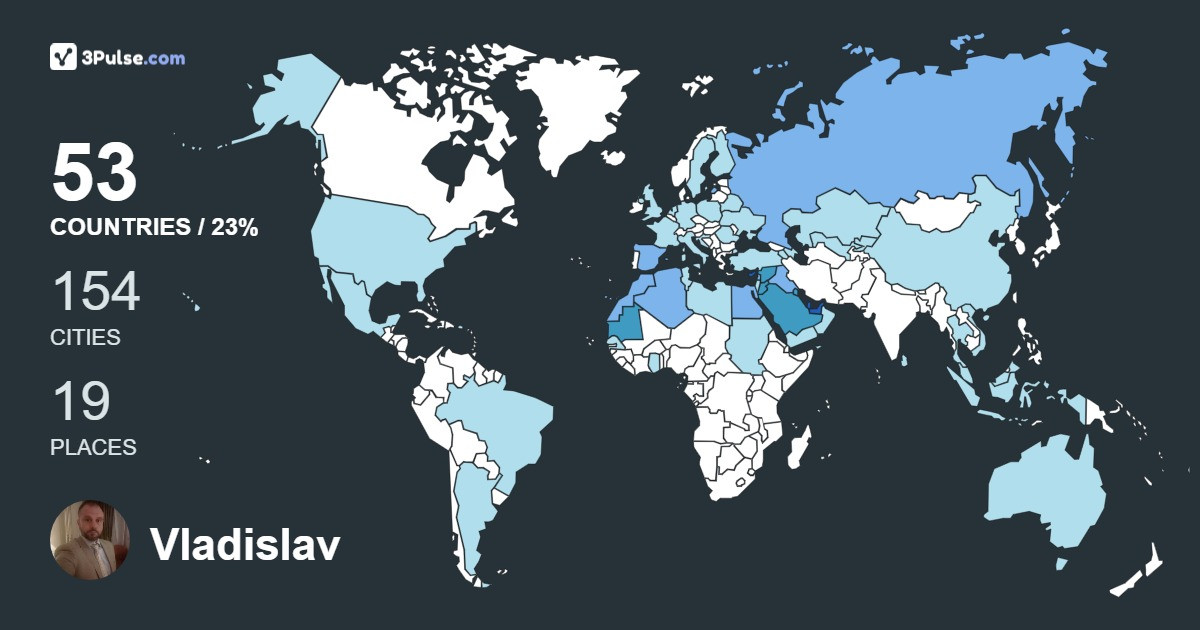 Изображение Карты путешествий Vladislav Lucenko