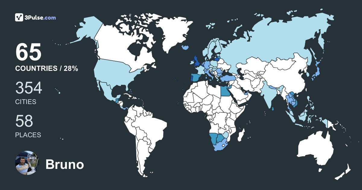 Bruno Neves's Travel Map Image