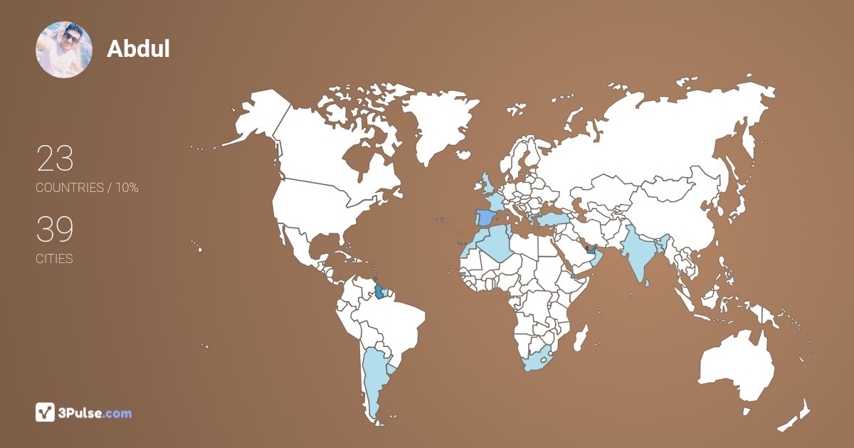 Изображение Карты путешествий Abdul Ryan
