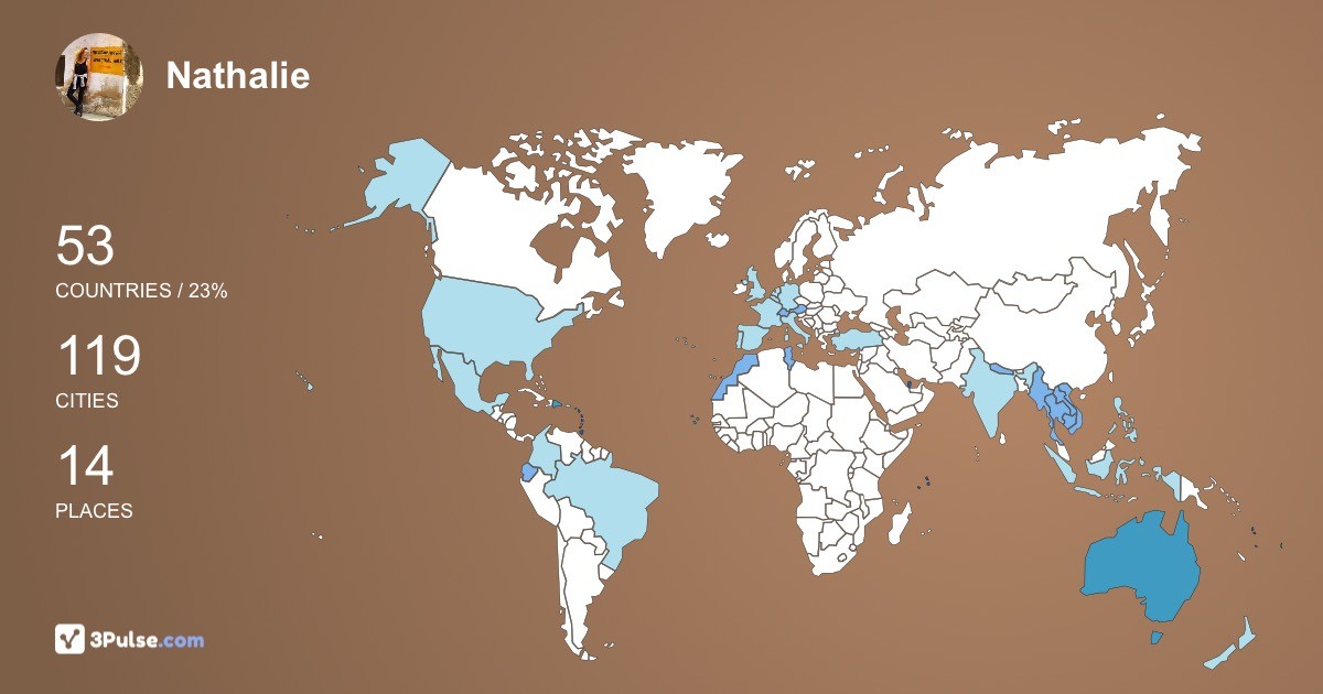 Nathalie Haberthur's Travel Map Image