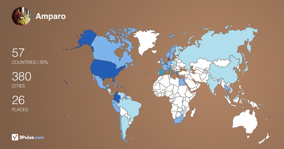 Amparo Rueda's Travel Map Image