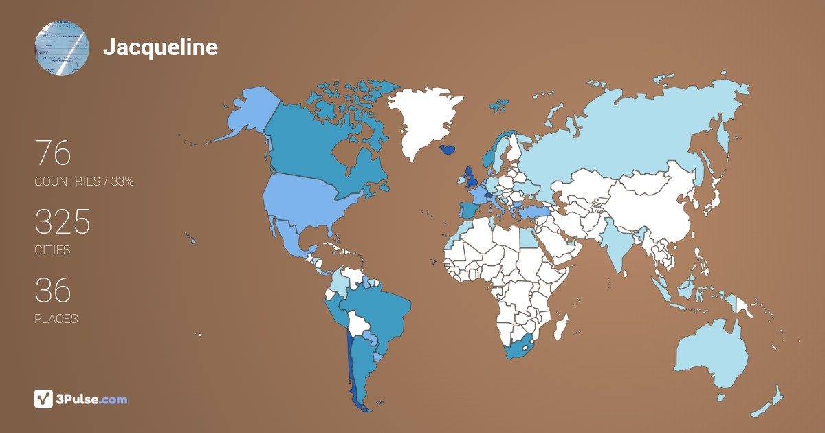 Jacqueline Marin's Travel Map Image