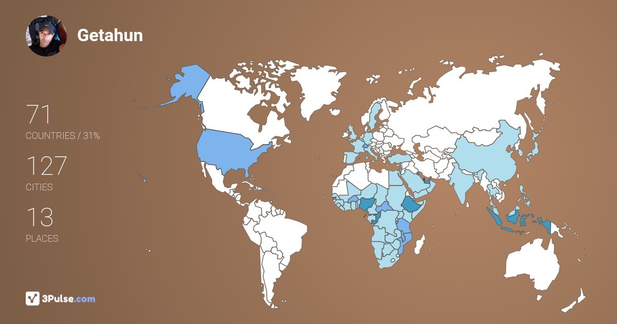 Изображение Карты путешествий Getahun Limmenh