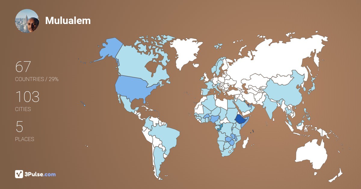 Mulualem Mulualem's Travel Map Image