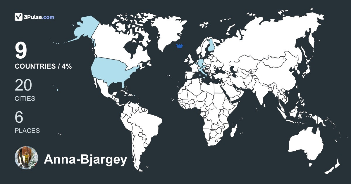 Anna-Bjargey Gunnarsdttir's Travel Map Image