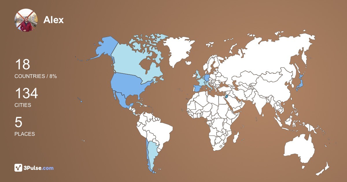 Alex Calderon's Travel Map Image