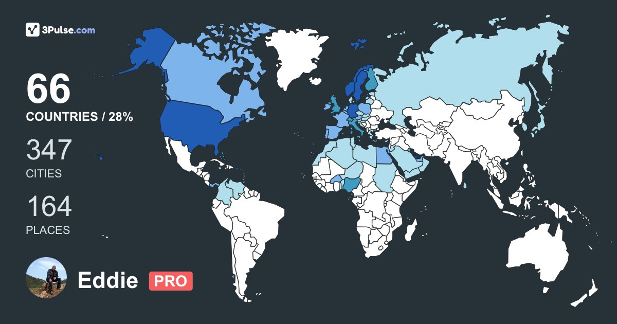 Изображение Карты путешествий Eddie Rasmussen