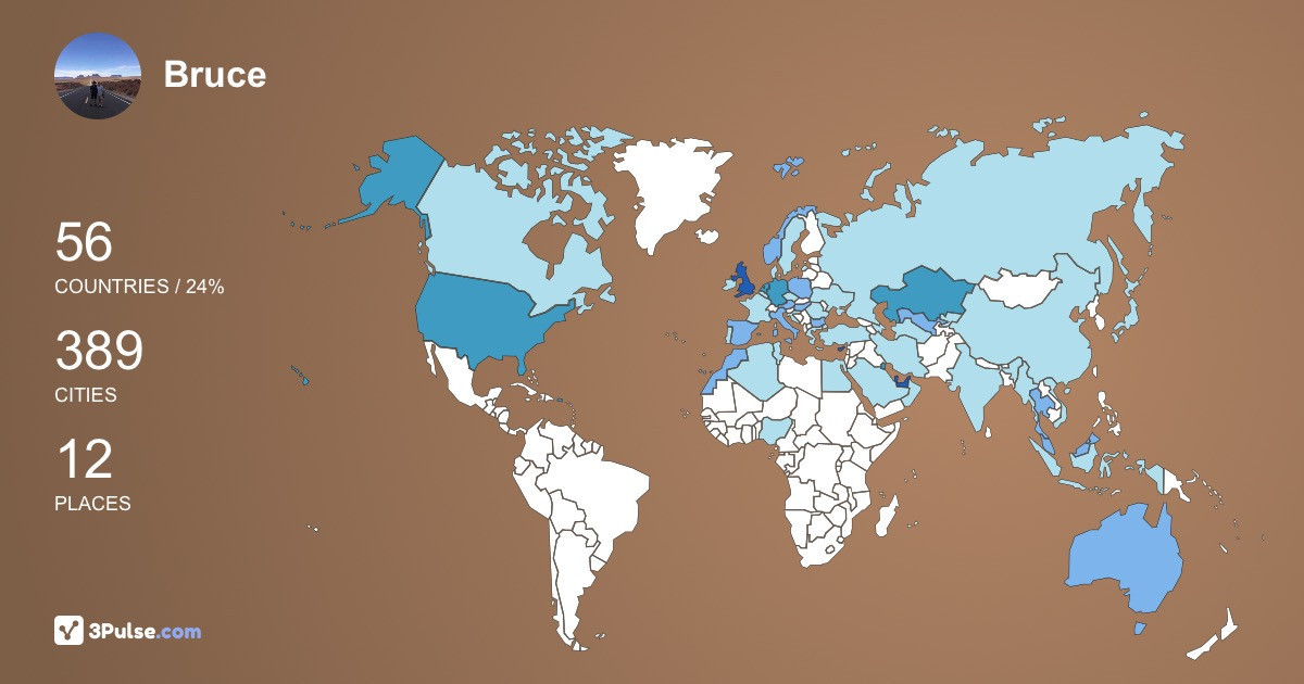 Изображение Карты путешествий Bruce Glassey