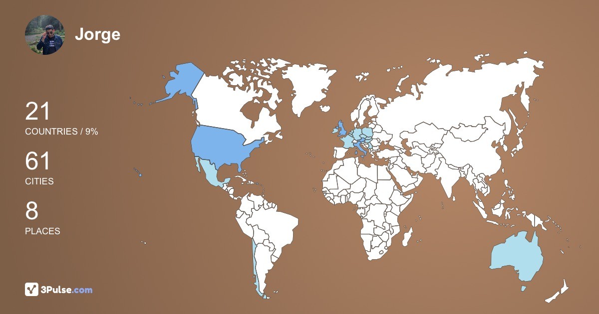 Изображение Карты путешествий Jorge Rojas-Pittaluga