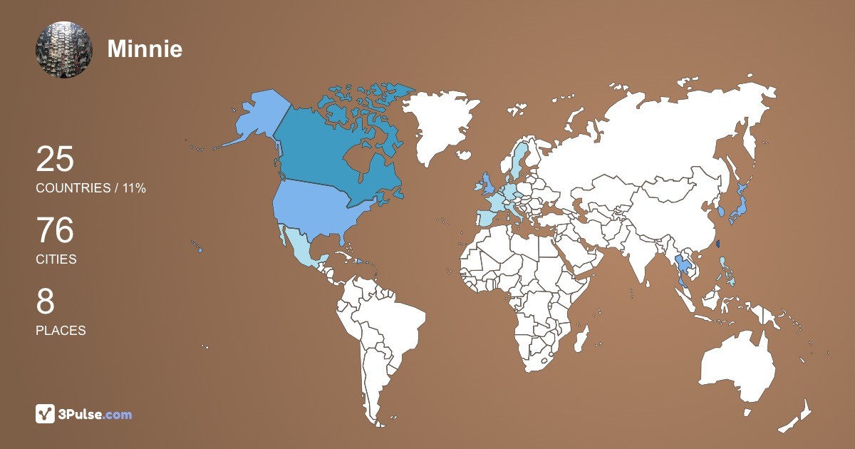 Minnie Aubin's Travel Map Image