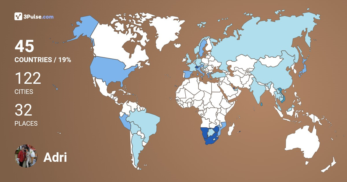 Изображение Карты путешествий Adri Van-As-Viljoen