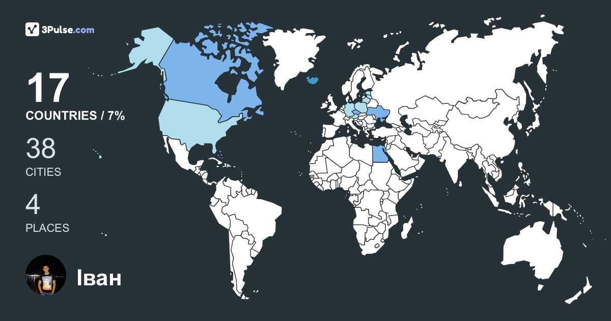 Іван Брен's Travel Map Image