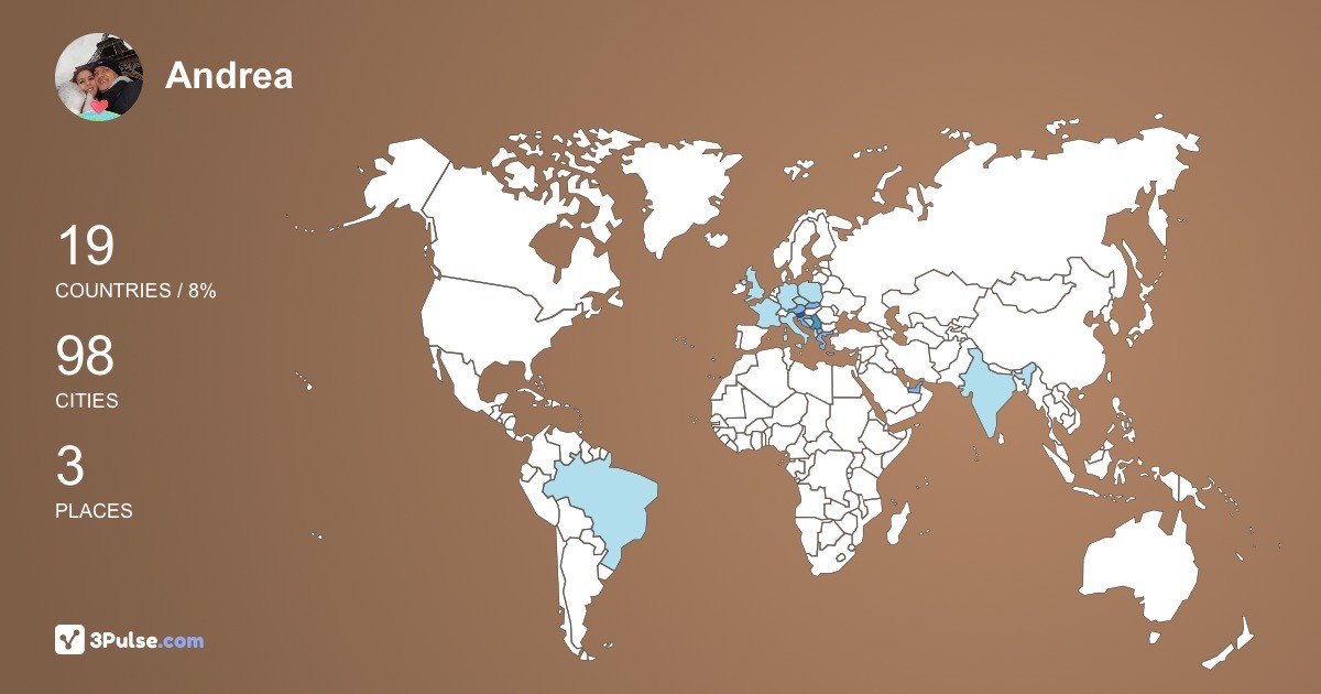 Andrea Munda's Travel Map Image
