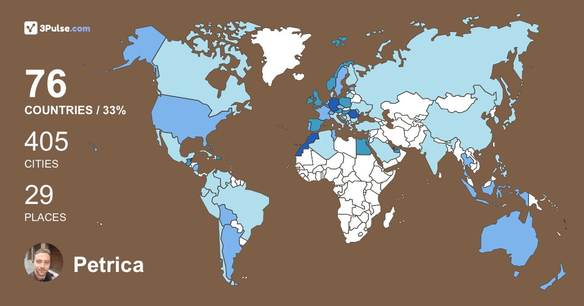 Изображение Карты путешествий Petrica Bocan