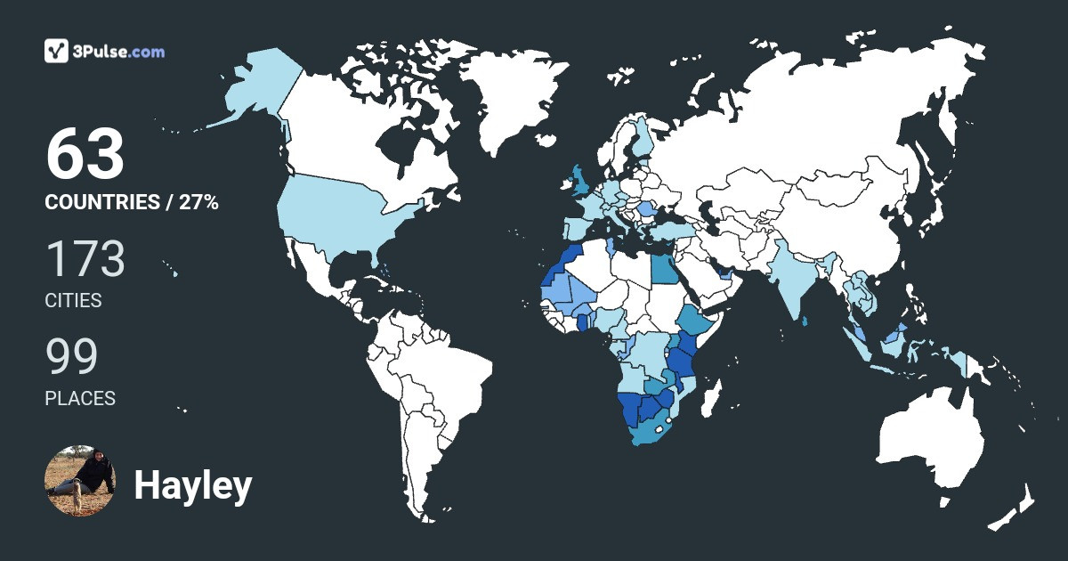 Hayley Newton's Travel Map Image
