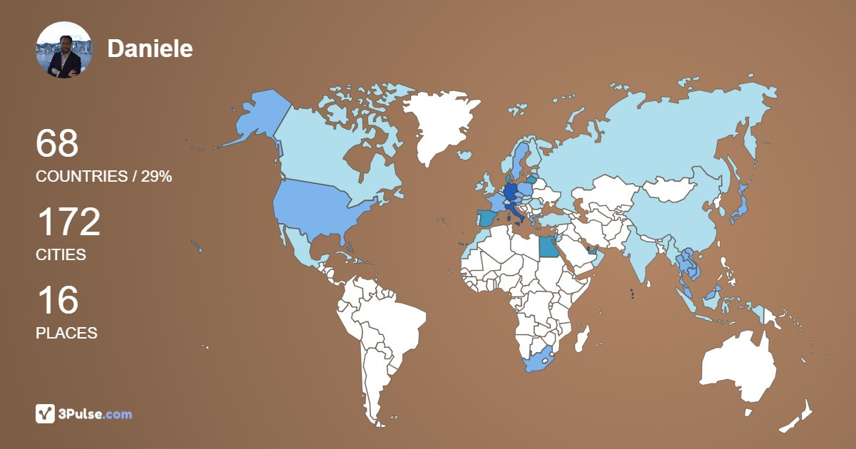 Daniele Nati's Travel Map Image