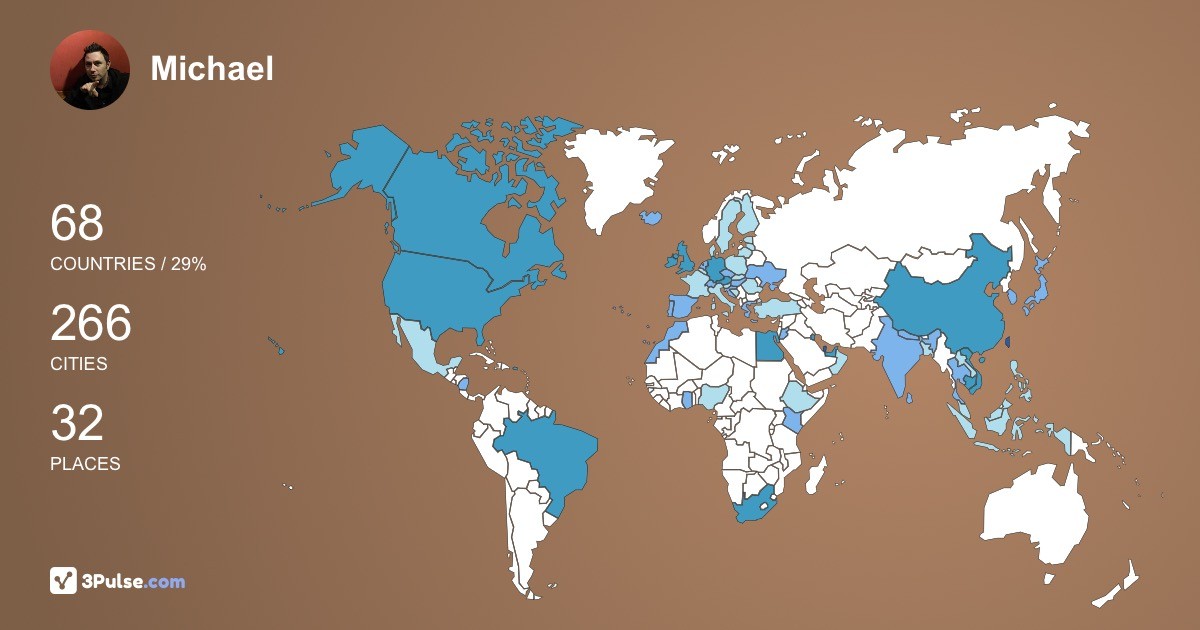 Изображение Карты путешествий Michael Hennigar