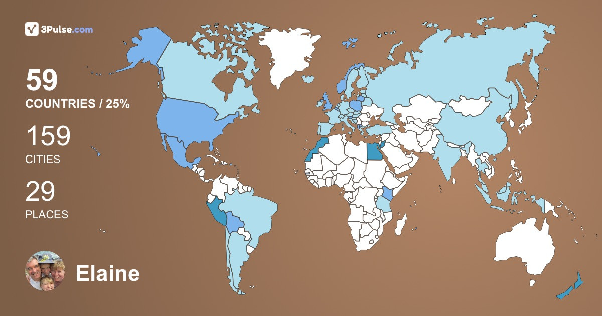 Изображение Карты путешествий Elaine Pickering