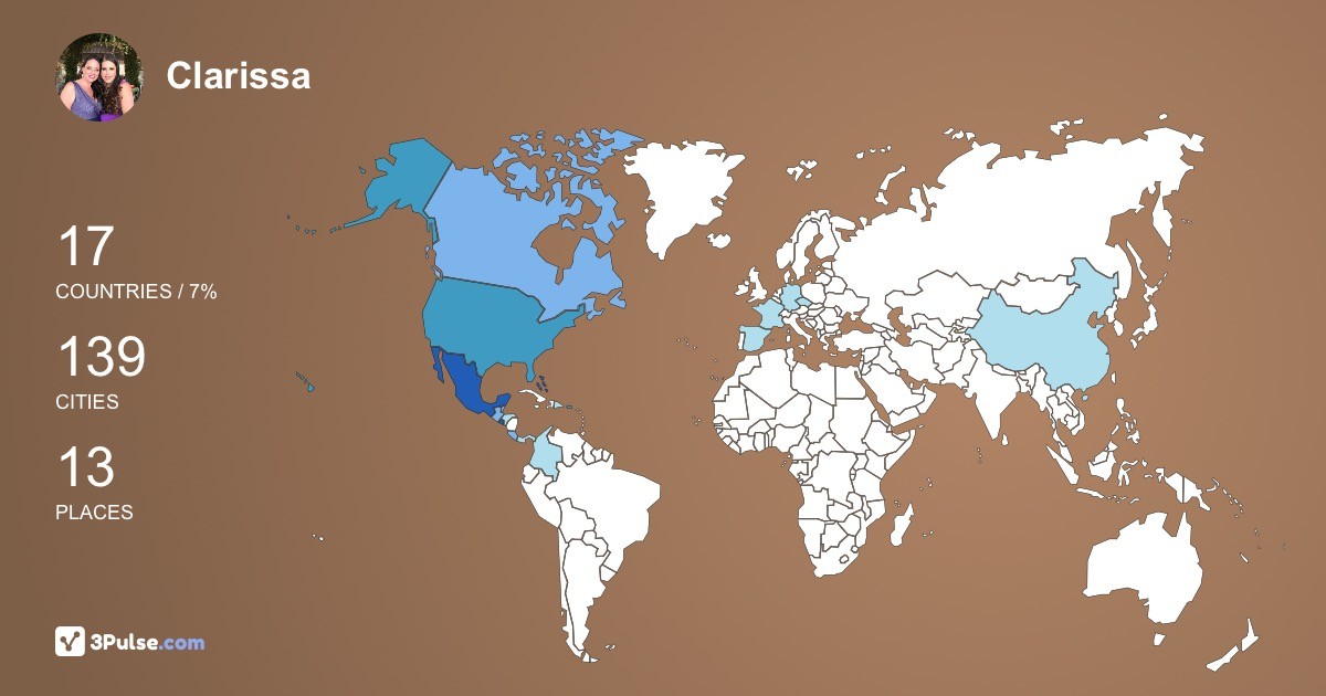 Изображение Карты путешествий Clarissa Coronado