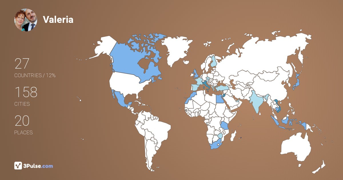 Valeria Mezzadra's Travel Map Image