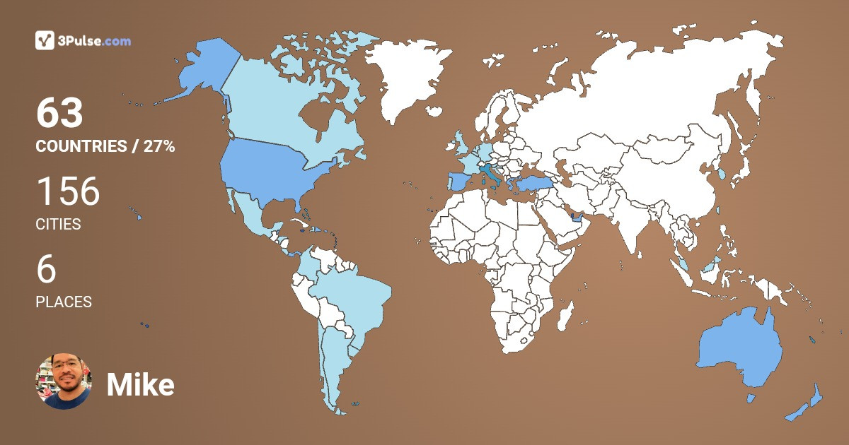 Изображение Карты путешествий Mike Tiu