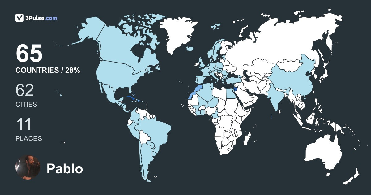 Pablo Platas-Casteleiro's Travel Map Image