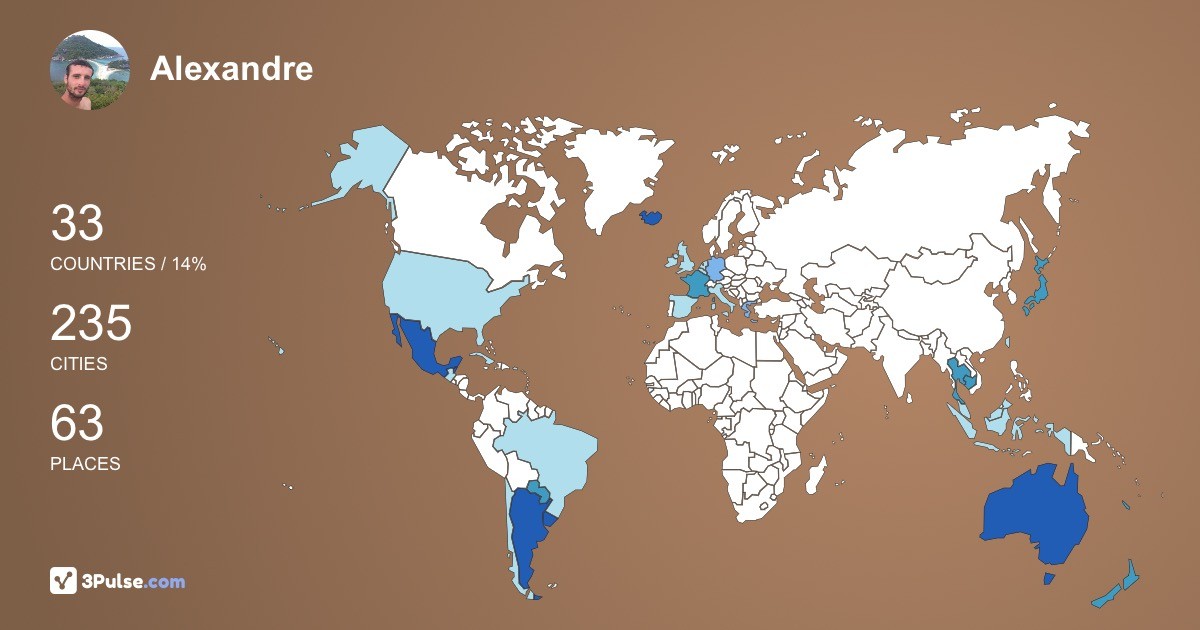 Изображение Карты путешествий Alexandre Thillou