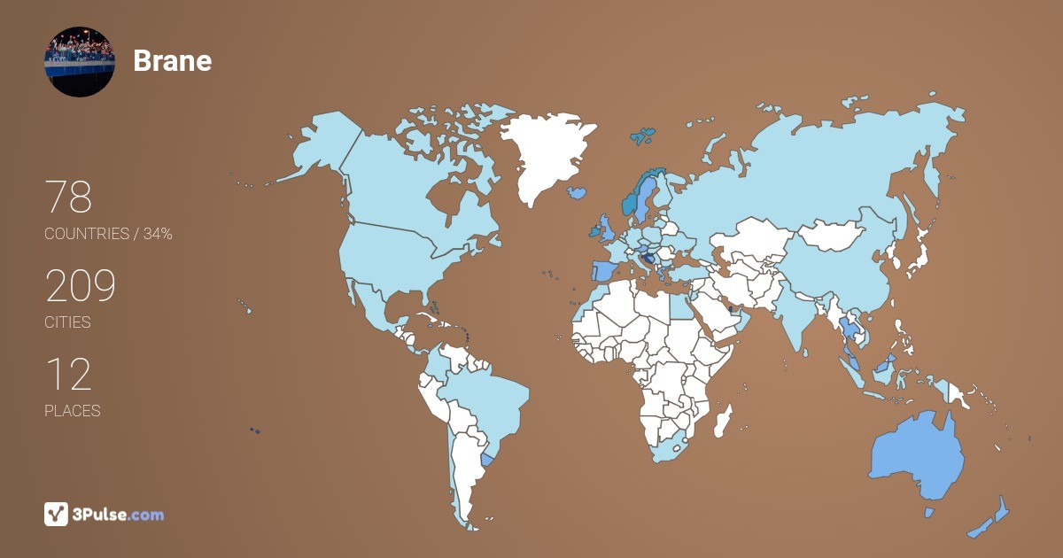 Brane Arki's Travel Map Image
