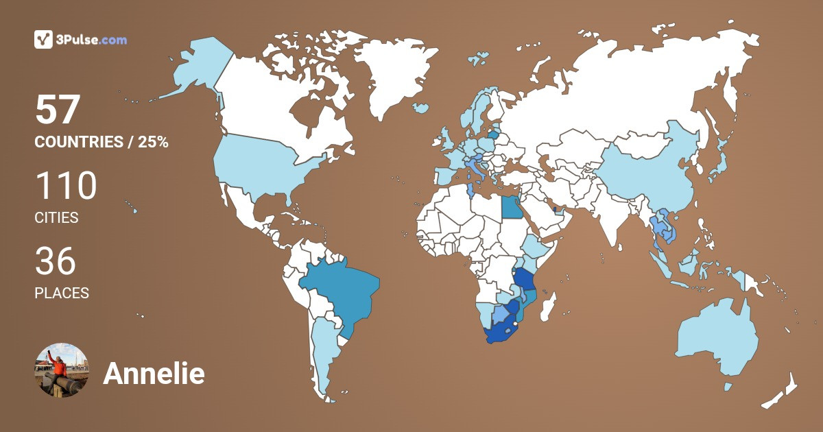 Annelie Strosing's Travel Map Image